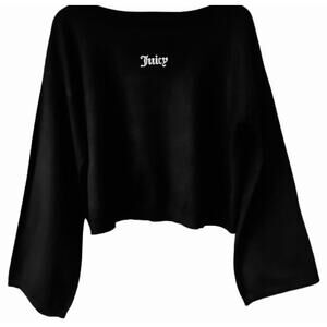 NWT! Juicy Couture Black Bling Bell Sleeve Knit Sweater - MEDIUM